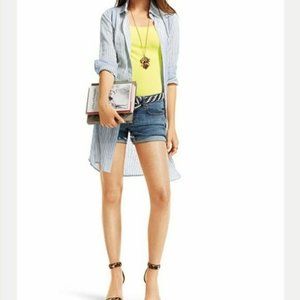 CAbi Pucker Stripe Shirt Dress